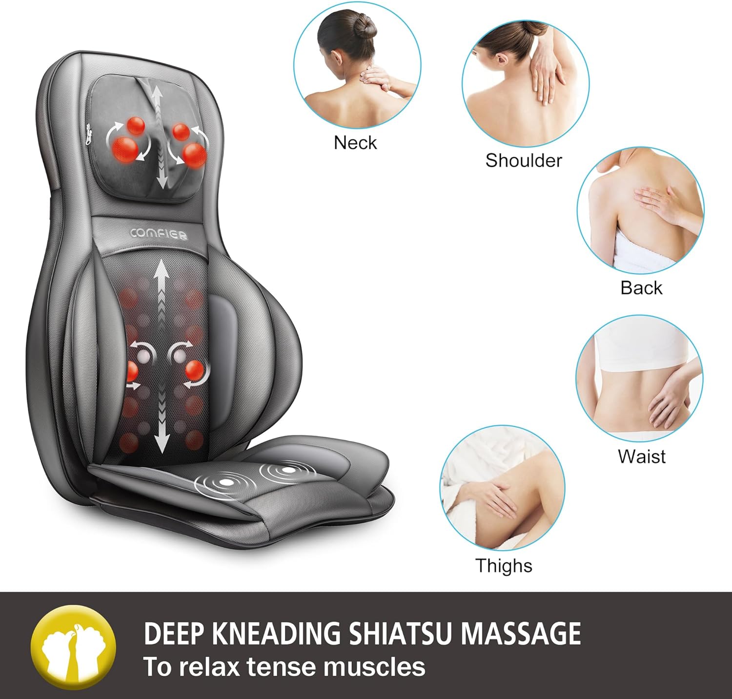 Shiatsu Neck Back Massager with Heat