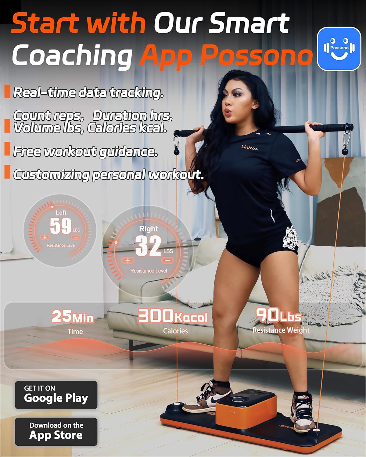 Smart Home Gym Workout Cable Machine – U-Trainer