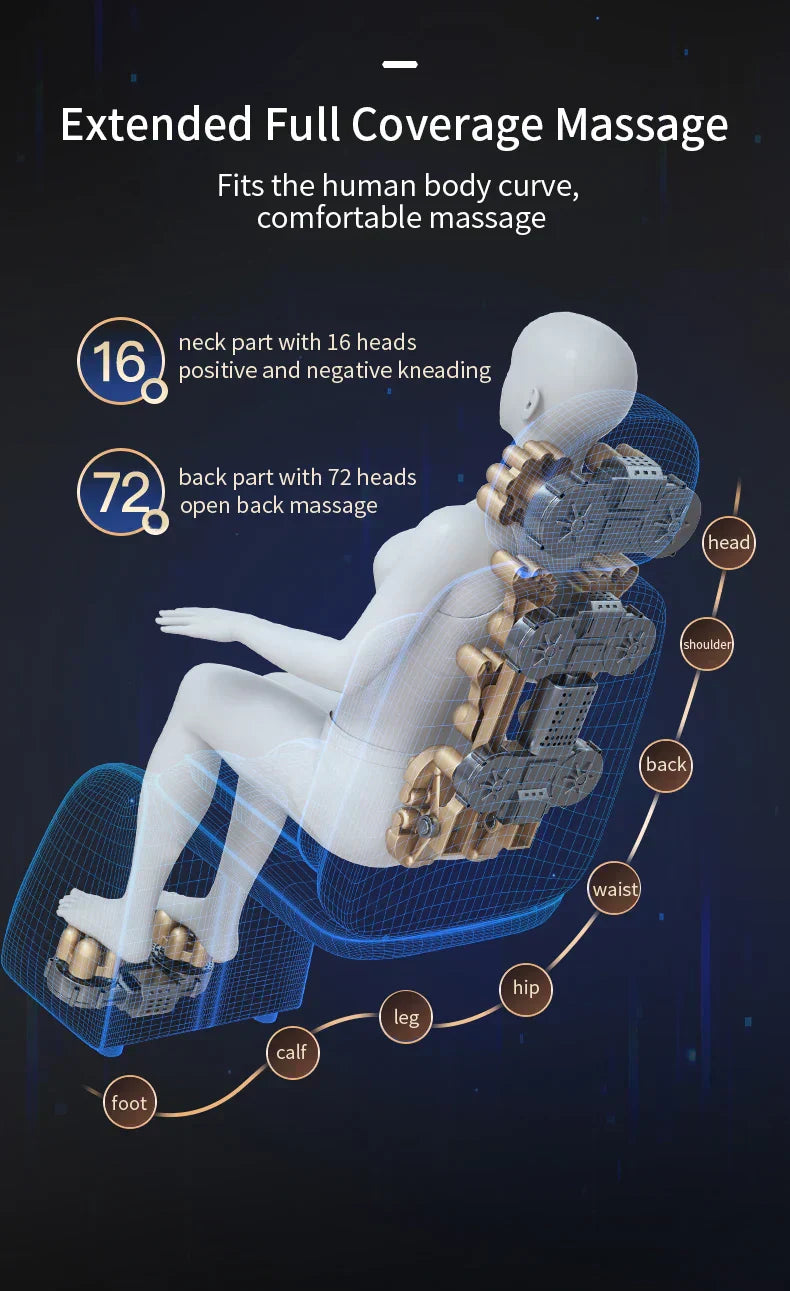 Electric Full Body Massage Chair – Shiatsu Kneading, Heating & Vibration