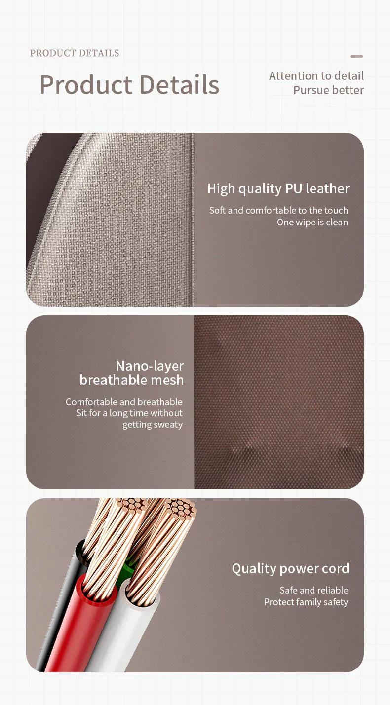 Electric Full Body Massage Chair – Shiatsu Kneading, Heating & Vibration